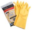 GLOVES YELLOW RUBBER LARGE 12 PAIRS PER PACK BASTION