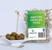 SKEWERS KNOTTED COCKTAIL PICKS BAMBOO (90MM) 100'S (100)